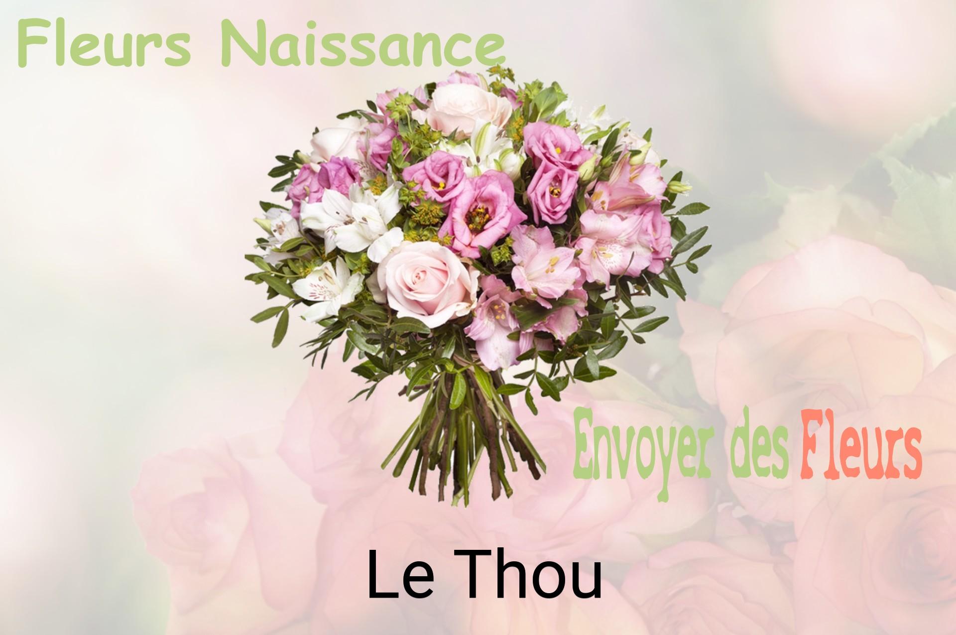 Bouquet de fleurs de naissance livré à Le Thou